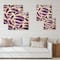 Designart - Ethnic VIolet Feathers - Bohemian & Eclectic Print on Natural Pine Wood
